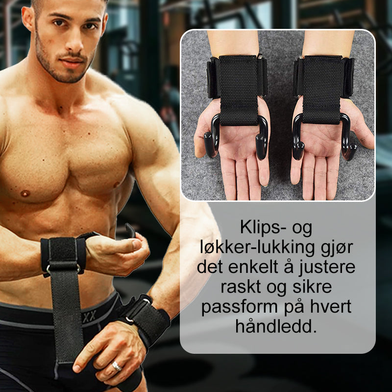 Kraftige vektløftende håndleddskroker