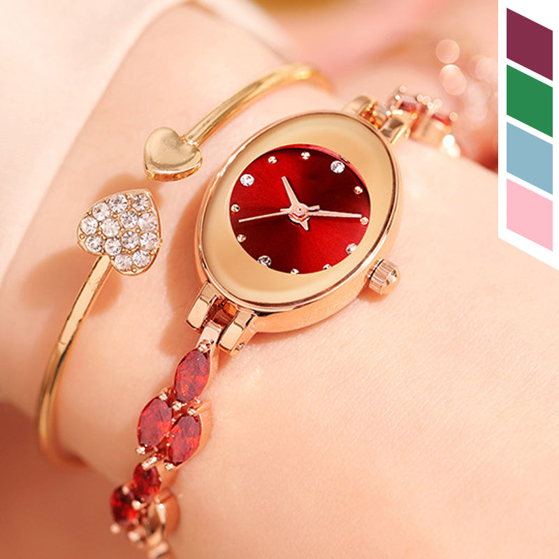 ✨2025 Nytt design🎀⌚ Farget sirkonarmbåndsklokke for kvinner