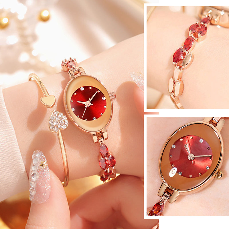 ✨2025 Nytt design🎀⌚ Farget sirkonarmbåndsklokke for kvinner