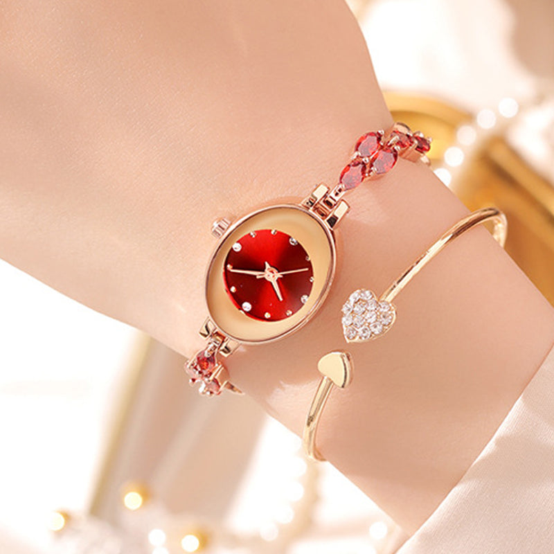 ✨2025 Nytt design🎀⌚ Farget sirkonarmbåndsklokke for kvinner