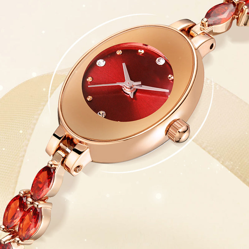 ✨2025 Nytt design🎀⌚ Farget sirkonarmbåndsklokke for kvinner