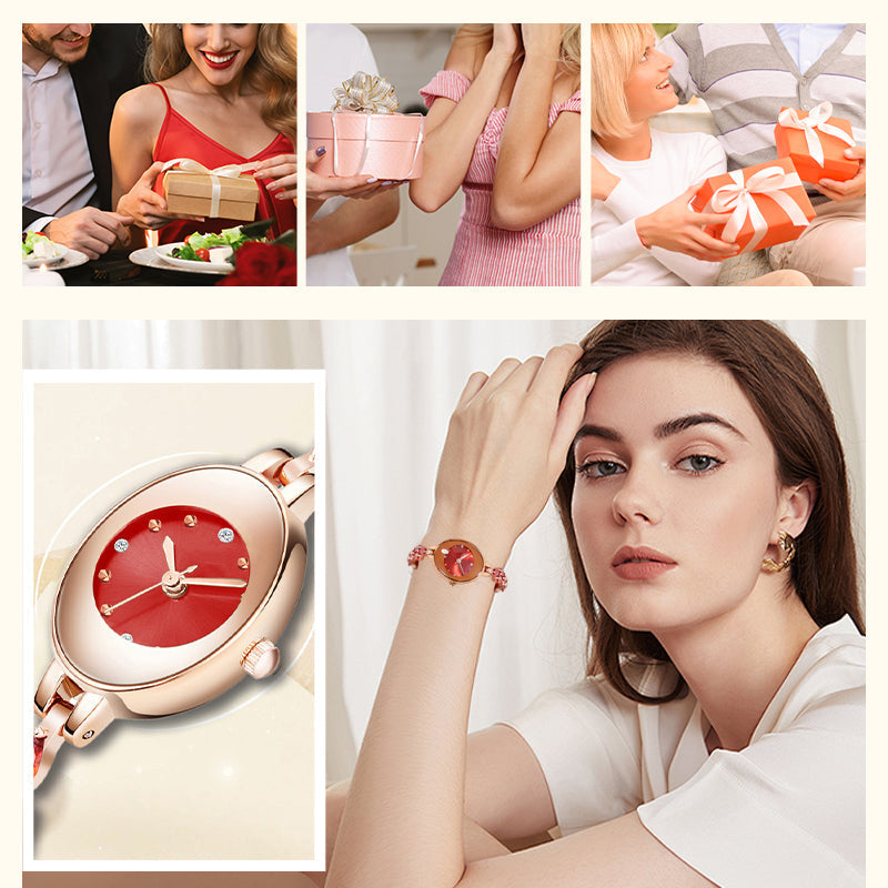 ✨2025 Nytt design🎀⌚ Farget sirkonarmbåndsklokke for kvinner
