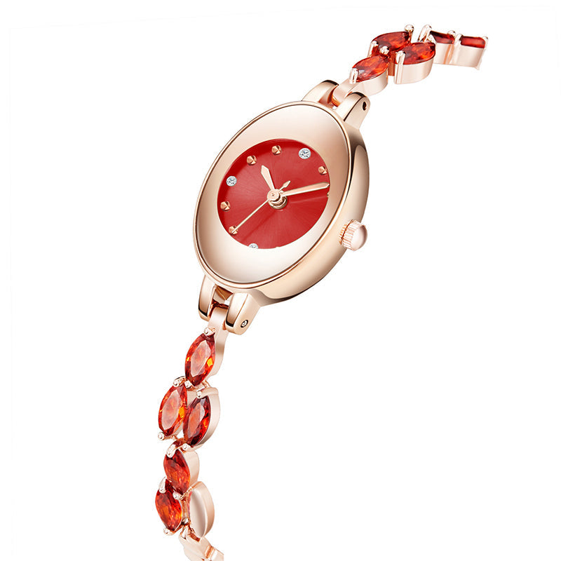 ✨2025 Nytt design🎀⌚ Farget sirkonarmbåndsklokke for kvinner