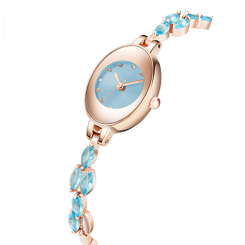 ✨2025 Nytt design🎀⌚ Farget sirkonarmbåndsklokke for kvinner
