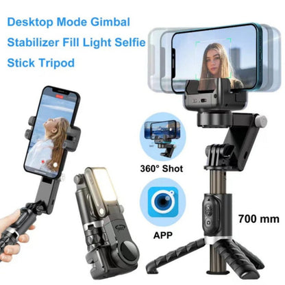 360° Roterende 3-akset sammenleggbart gimbal-stabilisator for smarttelefoner