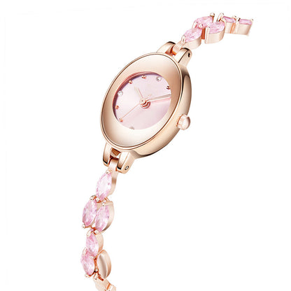 ✨2025 Nytt design🎀⌚ Farget sirkonarmbåndsklokke for kvinner